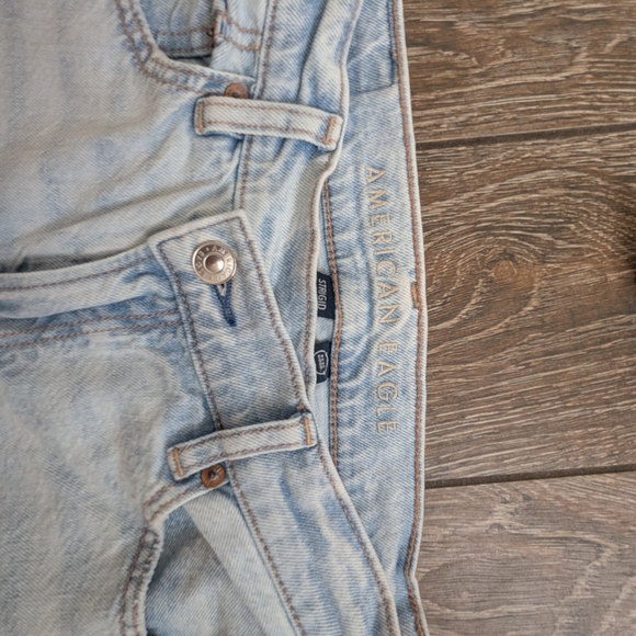 American Eagle Strigid Highest Rise Baggy Straight Jean Size 2 Crossover Waist - Picture 7 of 14